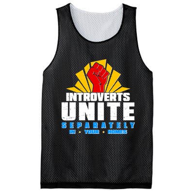 Funny Introverts Unite Separately In Your Homes Mesh Reversible Basketball Jersey Tank