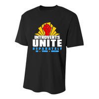 Funny Introverts Unite Separately In Your Homes Youth Performance Sprint T-Shirt
