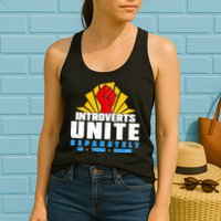 Funny Introverts Unite Separately In Your Homes Womens Tank Top