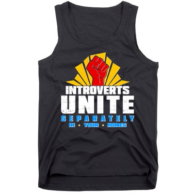 Funny Introverts Unite Separately In Your Homes Tank Top