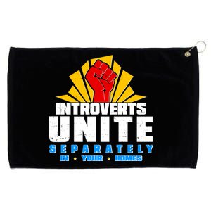 Funny Introverts Unite Separately In Your Homes Grommeted Golf Towel