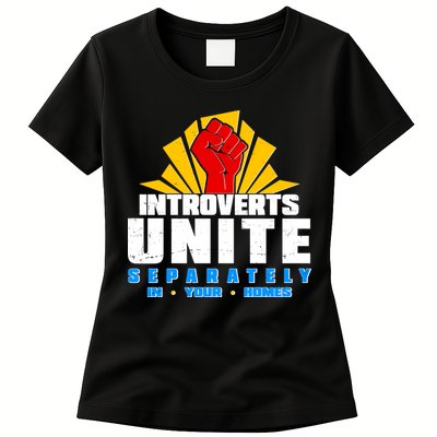 Funny Introverts Unite Separately In Your Homes Women's T-Shirt