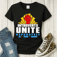 Funny Introverts Unite Separately In Your Homes Womens T-Shirt