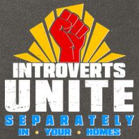 Funny Introverts Unite Separately In Your Homes Cotton Canvas Backpack