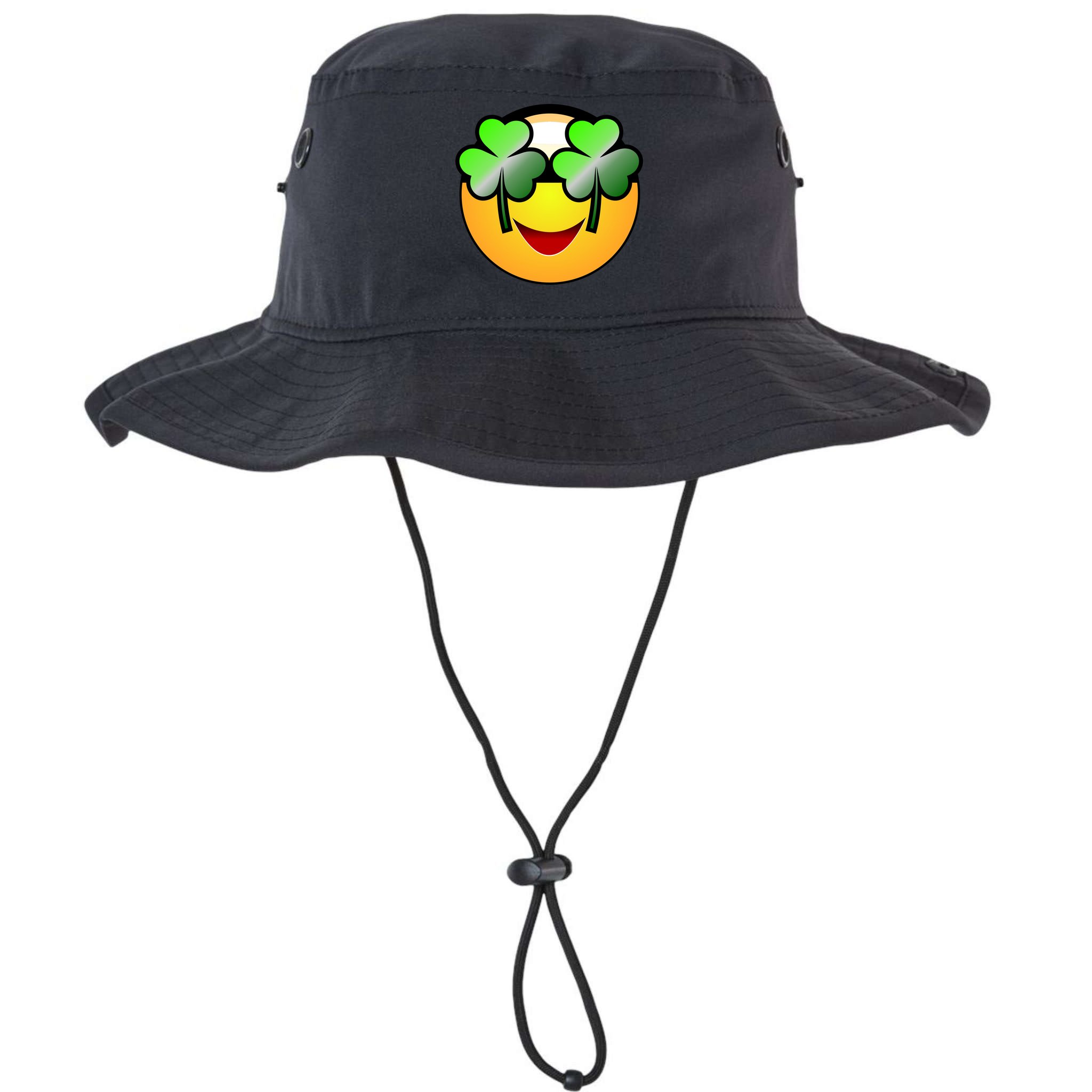 Funny Irish Clover St. Patrick's Day Emoji Bucket Hat