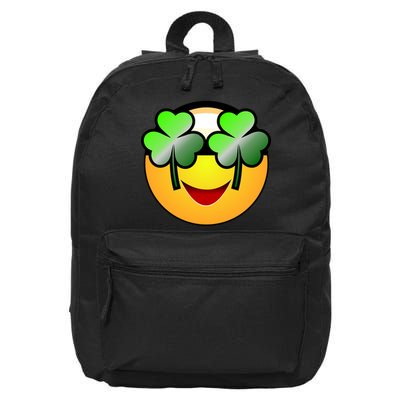 Funny Irish Clover St. Patrick's Day Emoji 16 in Basic Backpack