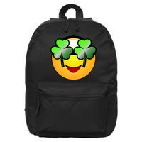 Funny Irish Clover St. Patrick's Day Emoji 16 in Basic Backpack