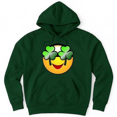 Funny Irish Clover St. Patrick's Day Emoji Hoodie