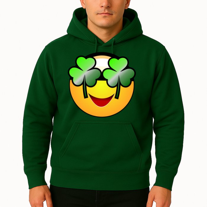 Funny Irish Clover St. Patrick's Day Emoji Hoodie