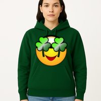 Funny Irish Clover St. Patrick's Day Emoji Hoodie