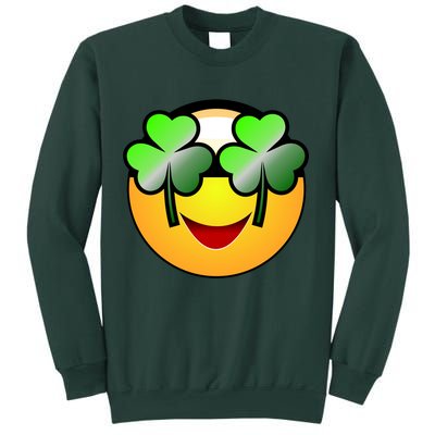 Funny Irish Clover St. Patrick's Day Emoji Sweatshirt