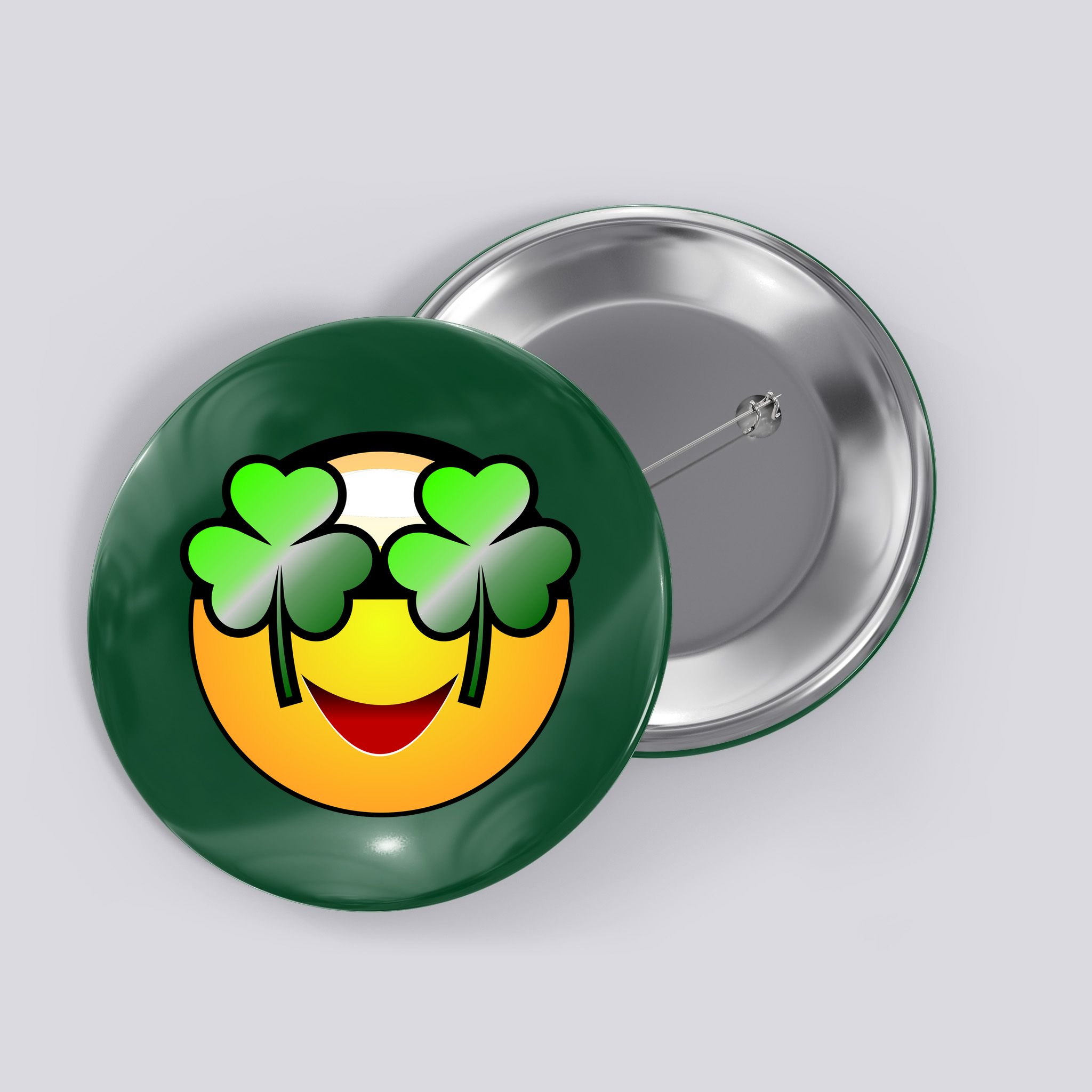 Funny Irish Clover St. Patrick's Day Emoji Button