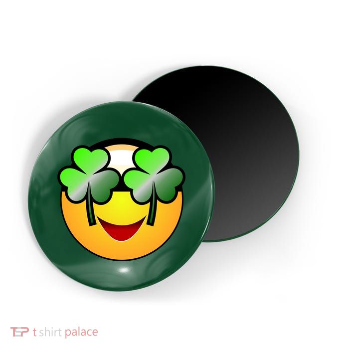 Funny Irish Clover St. Patrick's Day Emoji Magnet