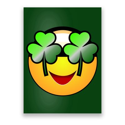 Funny Irish Clover St. Patrick's Day Emoji Poster