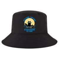 Funny It's Fine I'm Fine Everything Is Fine Shark Cat Cool Comfort Performance Bucket Hat