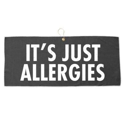 Funny It's Just Allergies Pandemic Large Microfiber Waffle Golf Towel