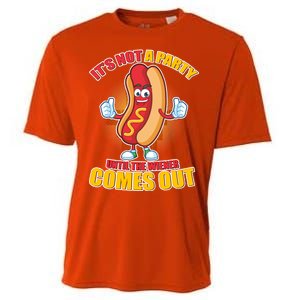 Funny It's Not A Party Until The Wiener Comes Out Cooling Performance Crew T-Shirt