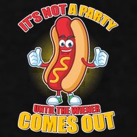 Funny It's Not A Party Until The Wiener Comes Out Ladies PosiCharge Tri-Blend Wicking Tank