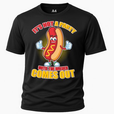 Funny It's Not A Party Until The Wiener Comes Out Performance Shirt