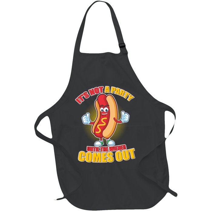 Funny It's Not A Party Until The Wiener Comes Out Apron