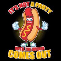 Funny It's Not A Party Until The Wiener Comes Out Apron