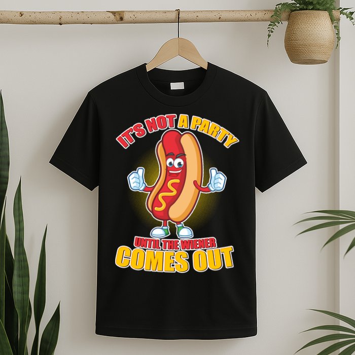 Funny It's Not A Party Until The Wiener Comes Out T-Shirt