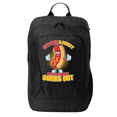 Funny It's Not A Party Until The Wiener Comes Out City Backpack