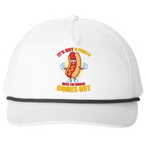 Funny It's Not A Party Until The Wiener Comes Out Snapback Five-Panel Rope Hat