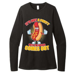 Funny It's Not A Party Until The Wiener Comes Out Womens CVC Long Sleeve Shirt