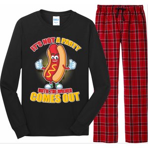 Funny It's Not A Party Until The Wiener Comes Out Long Sleeve Pajama Set