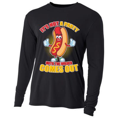 Funny It's Not A Party Until The Wiener Comes Out Cooling Performance Long Sleeve Crew