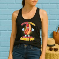 Funny It's Not A Party Until The Wiener Comes Out Womens Tank Top