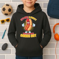 Funny It's Not A Party Until The Wiener Comes Out Kids Hoodie