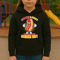 Funny It's Not A Party Until The Wiener Comes Out Kids Hoodie