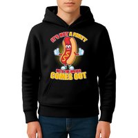 Funny It's Not A Party Until The Wiener Comes Out Kids Hoodie