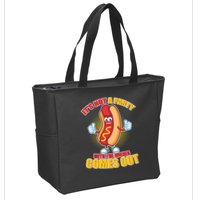 Funny It's Not A Party Until The Wiener Comes Out Zip Tote Bag