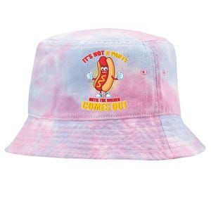 Funny It's Not A Party Until The Wiener Comes Out Tie-Dyed Bucket Hat