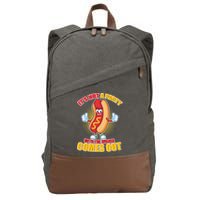 Funny It's Not A Party Until The Wiener Comes Out Cotton Canvas Backpack