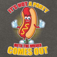 Funny It's Not A Party Until The Wiener Comes Out Cotton Canvas Backpack