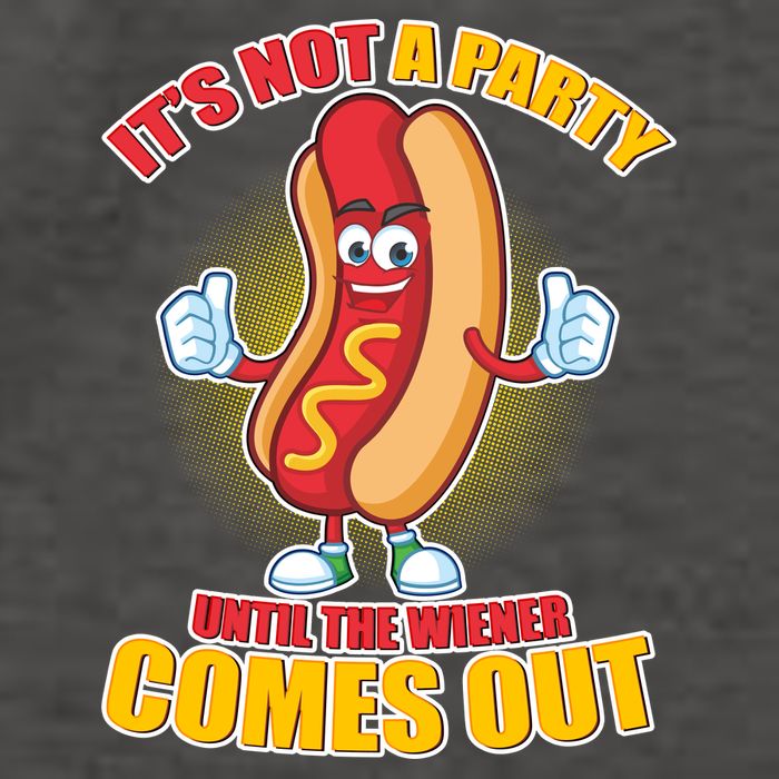 Funny It's Not A Party Until The Wiener Comes Out Vector Backpack