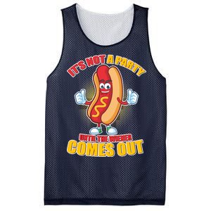 Funny It's Not A Party Until The Wiener Comes Out Mesh Reversible Basketball Jersey Tank