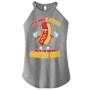 Funny It's Not A Party Until The Wiener Comes Out Women's Perfect Tri Rocker Tank