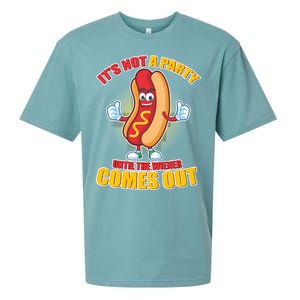 Funny It's Not A Party Until The Wiener Comes Out Sueded Cloud Jersey T-Shirt