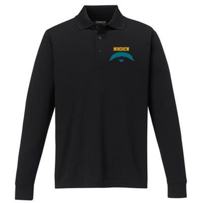 Funny Jacksonville Football Minshew Fan Performance Long Sleeve Polo