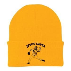 Funny Jesus Saves Baseball Knit Cap Winter Beanie