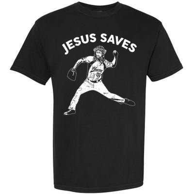 Funny Jesus Saves Baseball Garment-Dyed Heavyweight T-Shirt