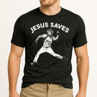 Funny Jesus Saves Baseball Cooling Performance Crew T-Shirt