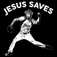 Funny Jesus Saves Baseball Cooling Performance Crew T-Shirt