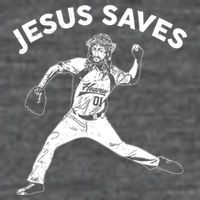 Funny Jesus Saves Baseball 7 Panel Mesh Trucker Snapback Hat