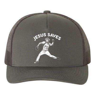 Funny Jesus Saves Baseball Yupoong Adult 5-Panel Trucker Hat